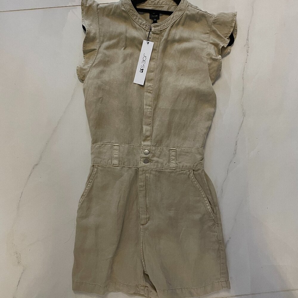 Joes jeans, romper, Women combinaison, ruffle, kaki beige, M, NWT